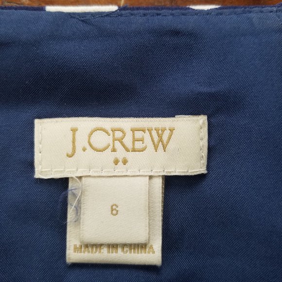 J.Crew Navy Polka Dot Midi Dress - Picture 2 of 5